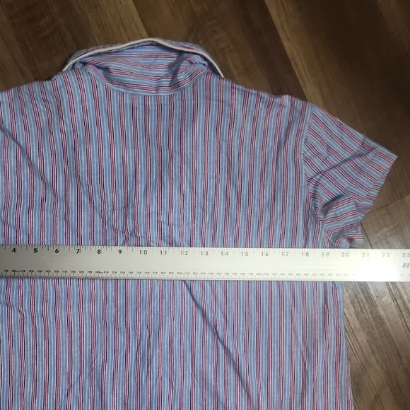 Lauren Ralph Lauren Black Label Striped Pajama Set Pink Blue RL Logo Lounge - Picture 11 of 17